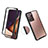 Silicone Matte Finish and Plastic Back Cover Case 360 Degrees R04 for Samsung Galaxy Note 20 Ultra 5G Black