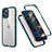 Silicone Matte Finish and Plastic Back Cover Case 360 Degrees R05 for Apple iPhone 12 Pro Max Midnight Green