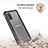 Silicone Matte Finish and Plastic Back Cover Case 360 Degrees U01 for Samsung Galaxy S20 5G Black