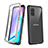 Silicone Matte Finish and Plastic Back Cover Case 360 Degrees U01 for Samsung Galaxy S20 Plus 5G Black