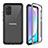 Silicone Matte Finish and Plastic Back Cover Case 360 Degrees U01 for Samsung Galaxy S20 Plus 5G Black