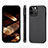 Silicone Matte Finish and Plastic Back Cover Case 360 Degrees U04 for Apple iPhone 14 Pro Max Black