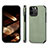 Silicone Matte Finish and Plastic Back Cover Case 360 Degrees U04 for Apple iPhone 14 Pro Max Green