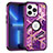 Silicone Matte Finish and Plastic Back Cover Case 360 Degrees YJ1 for Apple iPhone 13 Pro Purple