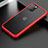 Silicone Matte Finish and Plastic Back Cover Case for Apple iPhone 11 Pro Max Red