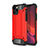 Silicone Matte Finish and Plastic Back Cover Case for Apple iPhone 12 Max Red