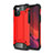 Silicone Matte Finish and Plastic Back Cover Case for Apple iPhone 12 Pro Red