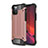 Silicone Matte Finish and Plastic Back Cover Case for Apple iPhone 12 Pro Rose Gold