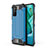 Silicone Matte Finish and Plastic Back Cover Case for Huawei Honor 30S Sky Blue