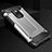 Silicone Matte Finish and Plastic Back Cover Case for Huawei Mate 20 Silver