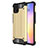 Silicone Matte Finish and Plastic Back Cover Case for Huawei Nova 8 SE 5G Gold