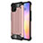 Silicone Matte Finish and Plastic Back Cover Case for Huawei Nova 8 SE 5G Rose Gold