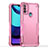 Silicone Matte Finish and Plastic Back Cover Case for Motorola Moto E20 Hot Pink