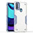 Silicone Matte Finish and Plastic Back Cover Case for Motorola Moto E20 White