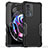 Silicone Matte Finish and Plastic Back Cover Case for Motorola Moto Edge 20 Pro 5G Black