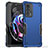 Silicone Matte Finish and Plastic Back Cover Case for Motorola Moto Edge 20 Pro 5G Blue
