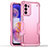 Silicone Matte Finish and Plastic Back Cover Case for Motorola Moto Edge (2022) 5G Hot Pink