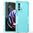 Silicone Matte Finish and Plastic Back Cover Case for Motorola Moto Edge S Pro 5G Cyan