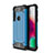 Silicone Matte Finish and Plastic Back Cover Case for Motorola Moto G8 Play Sky Blue