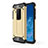 Silicone Matte Finish and Plastic Back Cover Case for Motorola Moto One Zoom Gold