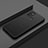 Silicone Matte Finish and Plastic Back Cover Case for Oppo A53 Black