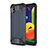 Silicone Matte Finish and Plastic Back Cover Case for Samsung Galaxy A01 Core