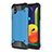 Silicone Matte Finish and Plastic Back Cover Case for Samsung Galaxy A01 Core Sky Blue
