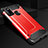 Silicone Matte Finish and Plastic Back Cover Case for Samsung Galaxy A21s Red