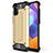 Silicone Matte Finish and Plastic Back Cover Case for Samsung Galaxy A31 Gold