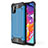 Silicone Matte Finish and Plastic Back Cover Case for Samsung Galaxy A51 4G Sky Blue