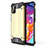 Silicone Matte Finish and Plastic Back Cover Case for Samsung Galaxy M40S Gold