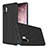 Silicone Matte Finish and Plastic Back Cover Case for Samsung Galaxy Note 10 Plus Black