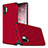 Silicone Matte Finish and Plastic Back Cover Case for Samsung Galaxy Note 10 Plus Red