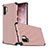 Silicone Matte Finish and Plastic Back Cover Case for Samsung Galaxy Note 10 Plus Rose Gold