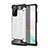 Silicone Matte Finish and Plastic Back Cover Case for Samsung Galaxy Note 20 5G Silver