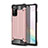 Silicone Matte Finish and Plastic Back Cover Case for Samsung Galaxy Note 20 Ultra 5G Rose Gold