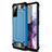 Silicone Matte Finish and Plastic Back Cover Case for Samsung Galaxy S20 FE 2022 5G Sky Blue