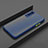 Silicone Matte Finish and Plastic Back Cover Case for Vivo X50 5G Blue