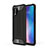 Silicone Matte Finish and Plastic Back Cover Case for Xiaomi Mi 10 Lite Black