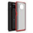 Silicone Matte Finish and Plastic Back Cover Case for Xiaomi Mi 10i 5G Red