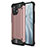 Silicone Matte Finish and Plastic Back Cover Case for Xiaomi Mi 11 Lite 5G Rose Gold