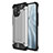 Silicone Matte Finish and Plastic Back Cover Case for Xiaomi Mi 11 Lite 5G Silver