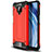 Silicone Matte Finish and Plastic Back Cover Case for Xiaomi Redmi Note 9S Red