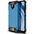 Silicone Matte Finish and Plastic Back Cover Case for Xiaomi Redmi Note 9S Sky Blue