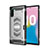 Silicone Matte Finish and Plastic Back Cover Case Magnetic for Samsung Galaxy Note 10 5G Silver