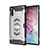 Silicone Matte Finish and Plastic Back Cover Case Magnetic for Samsung Galaxy Note 10 Plus Silver