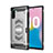 Silicone Matte Finish and Plastic Back Cover Case Magnetic for Samsung Galaxy Note 10 Silver