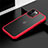 Silicone Matte Finish and Plastic Back Cover Case N01 for Apple iPhone 12 Pro Red