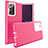 Silicone Matte Finish and Plastic Back Cover Case N02 for Samsung Galaxy Note 20 Ultra 5G Hot Pink