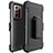 Silicone Matte Finish and Plastic Back Cover Case N04 for Samsung Galaxy Note 20 Ultra 5G Black